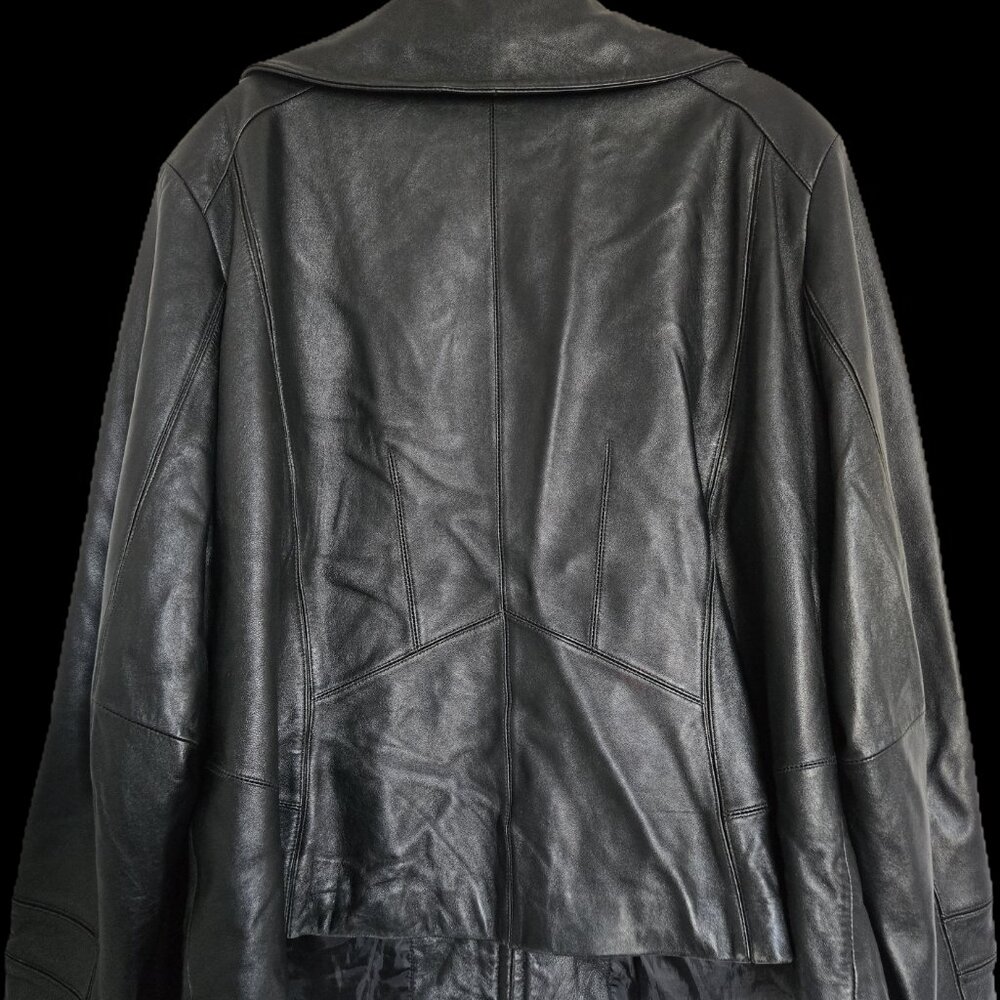 Tannery West Women's Fall/Winter Black 100% Leather Jacket Size 24W/26W - Picture 3 of 3